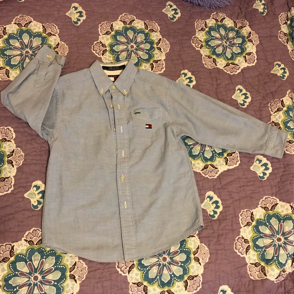 Tommy Hilfiger Blue Button Down, Size 5